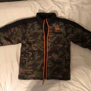 Boy’s North Face Camo Puffy Down Jacket